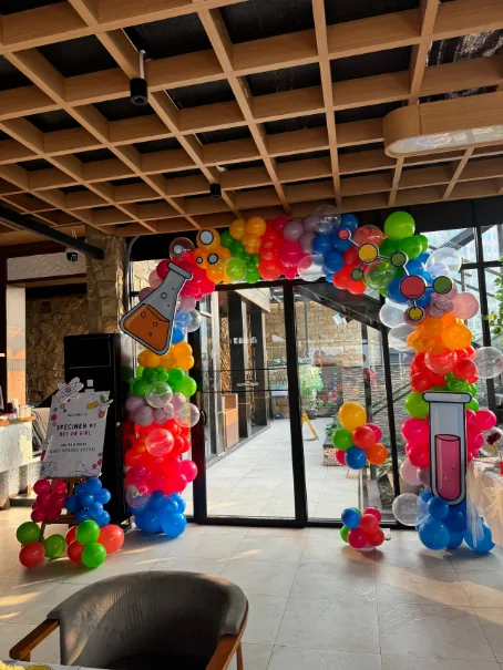 Custom balloon arch backdrop