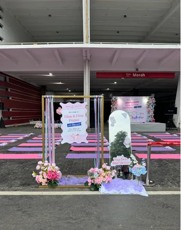 Corporate event decoration close-up