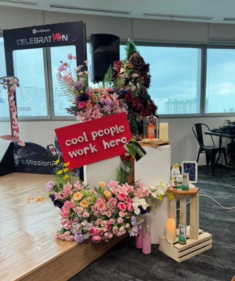 Branded corporate event decoration