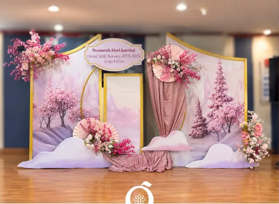 Corporate celebration floral decor